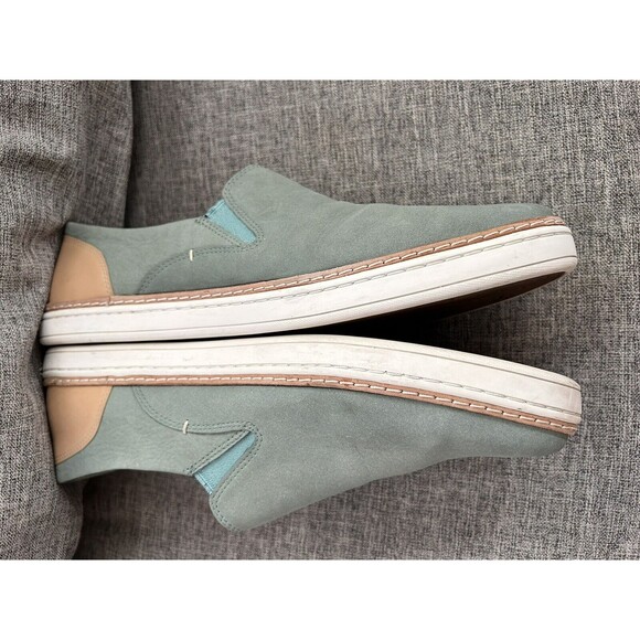 UGG Adley Sneakers Womens Size 11 Aloe Vera Slip On Leather - Picture 8 of 11